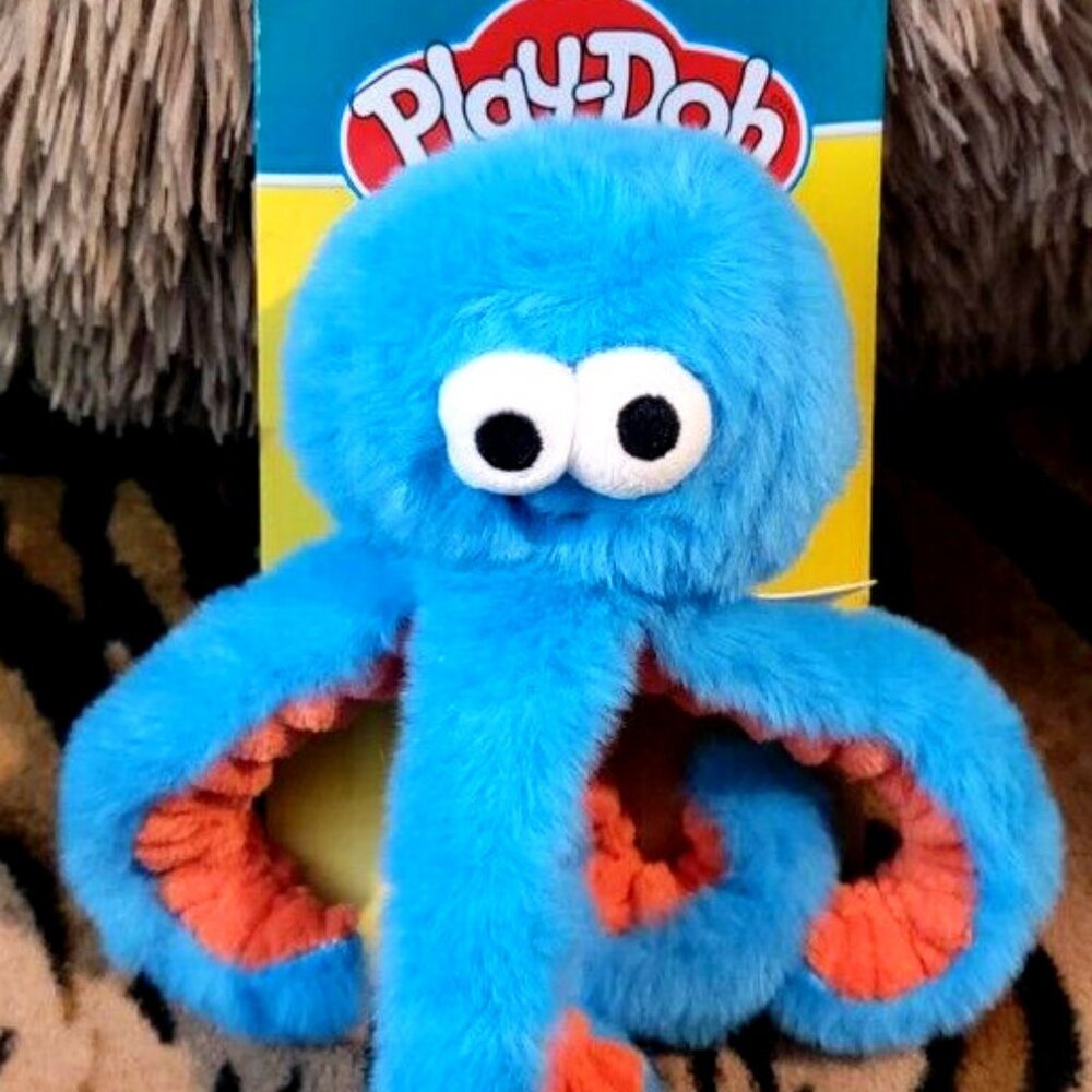 Dog Playdoh Octopus Squeak Toy Plush  xs sm dog